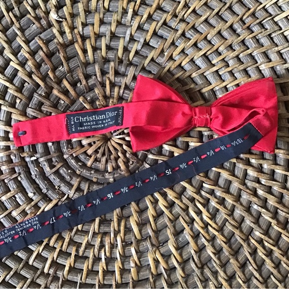 Dior Vintage Silk adjustable Bow tie - Picture 2 of 2